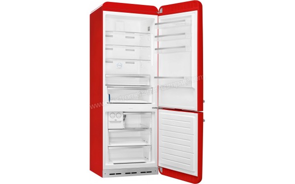 SMEG FAB38RRD - Vue de l'int&eacute;rieur 3/4 gauche