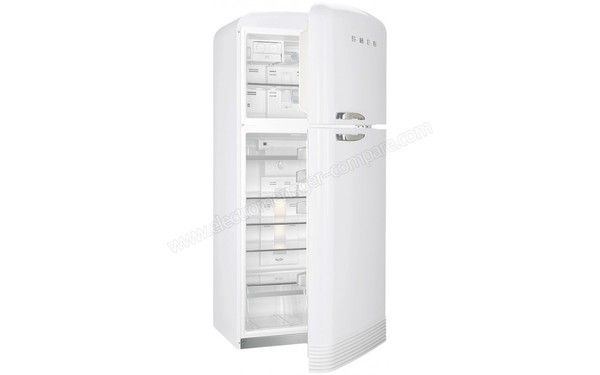 SMEG FAB50RWH - Vue 3/4 gauche porte ouverte