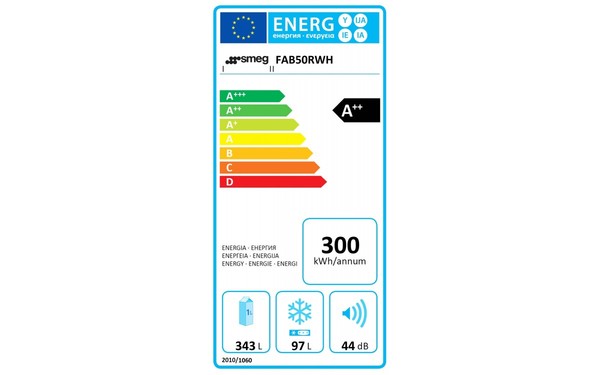 SMEG FAB50RWH - &Eacute;tiquette &eacute;nergie