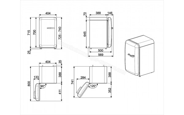 SMEG FAB5LPB3 - Sch&eacute;ma technique