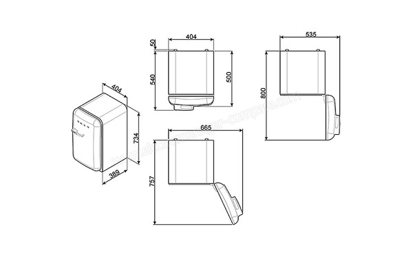 SMEG FAB5LPB - Sch&eacute;ma technique