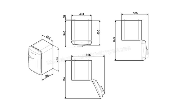 SMEG FAB5LPK - Sch&eacute;ma technique