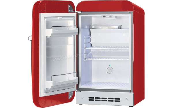 SMEG FAB5LRD3 - Vue 3/4 droite avec porte ouverte vide