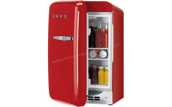 SMEG FAB5LRD3 - Vue 3/4 droite avec porte ouverte