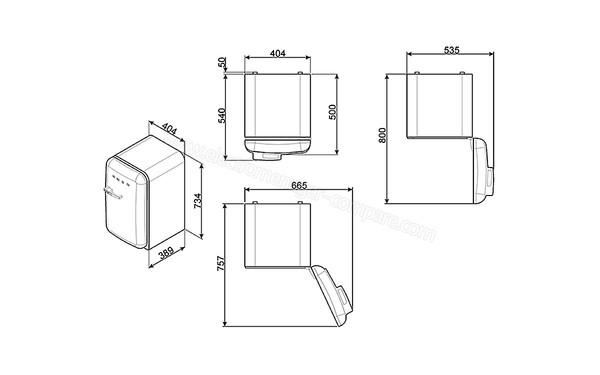 SMEG FAB5LSV - Sch&eacute;ma technique
