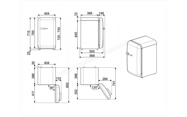 SMEG FAB5RDUJ3 - Sch&eacute;ma technique