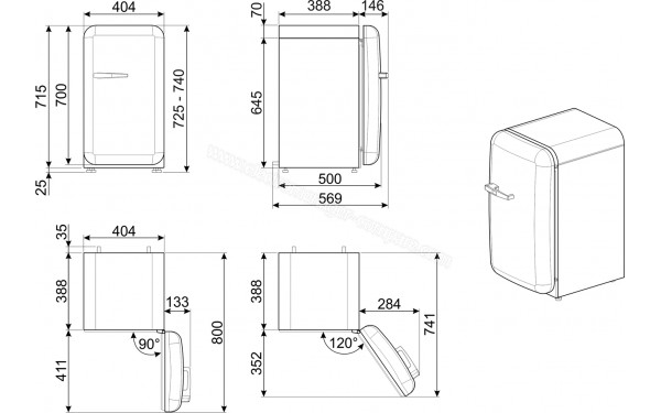 SMEG FAB5RDUJ5 - Sch&eacute;ma technique