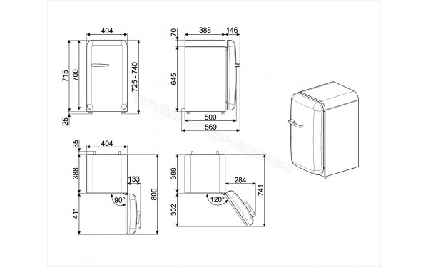 SMEG FAB5RPB3 - Sch&eacute;ma technique