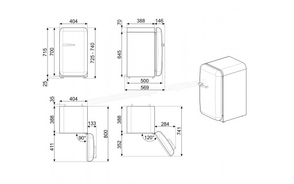 SMEG FAB5RWH3 - Sch&eacute;ma technique