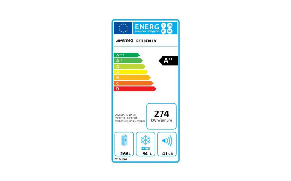 SMEG FC20EN1X - &Eacute;tiquette &eacute;nergie
