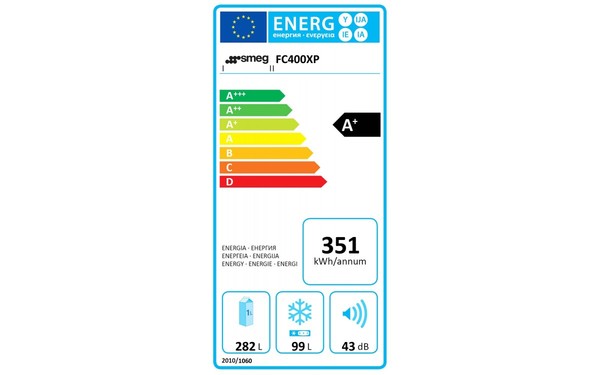 SMEG FC400XP - &Eacute;tiquette &eacute;nergie