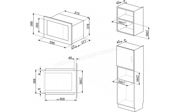 SMEG FMI125N - Dimensions