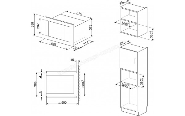SMEG FMI325X1 - Dimensions