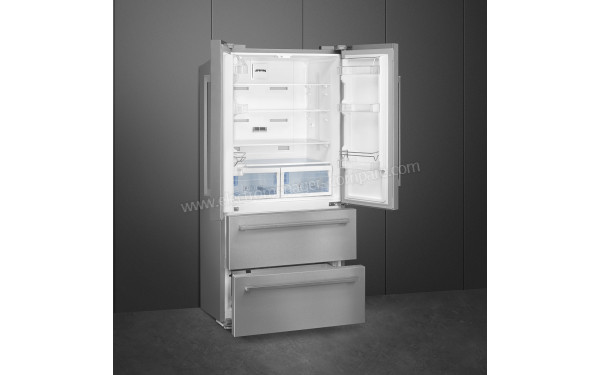 SMEG FQ55FXDF - Vue de l'int&eacute;rieur partie r&eacute;frig&eacute;rateur
