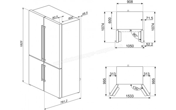 SMEG FQ60BDE - Dimensions