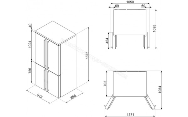 SMEG FQ60CAO5 - Dimensions