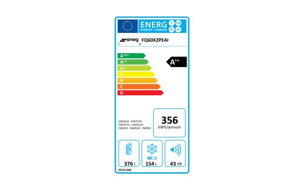 SMEG FQ60X2PEAI - &Eacute;tiquette &eacute;nergie