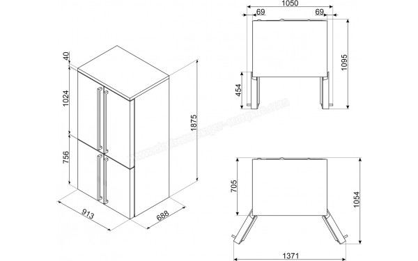 SMEG FQ960BL6 - Dimensions