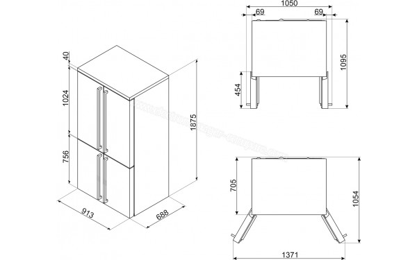 SMEG FQ960P6 - Dimensions