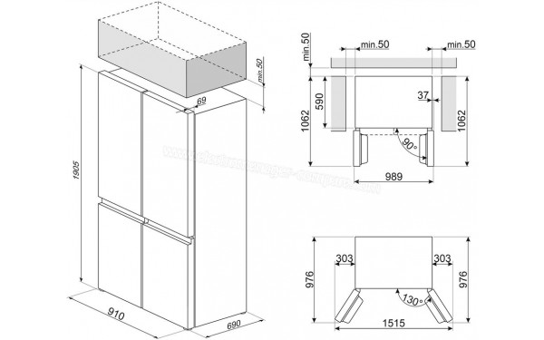 SMEG FQI60KD - Dimensions