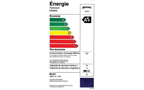 SMEG FR206APP - &Eacute;tiquette &eacute;nergie