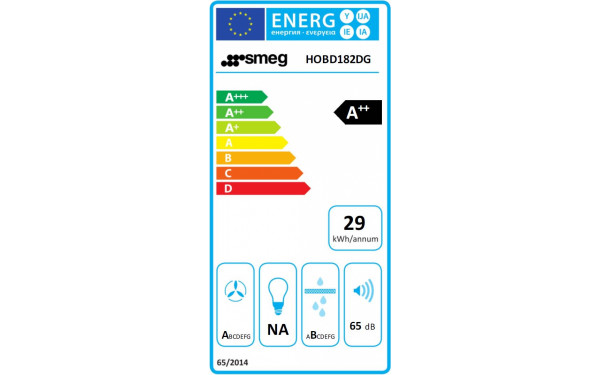 SMEG HOBD182DG - &Eacute;tiquette &eacute;nergie