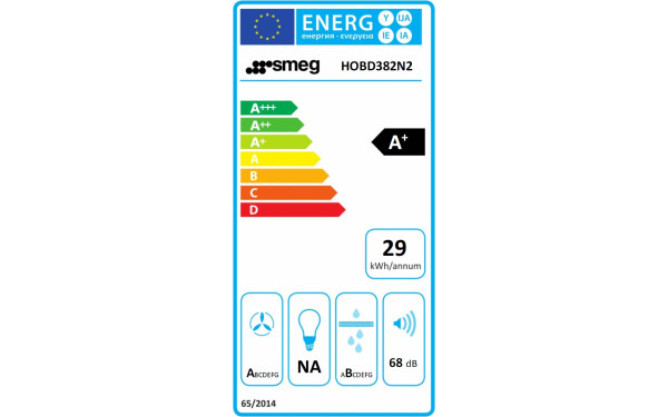 SMEG HOBD382N2 - &Eacute;tiquette &eacute;nergie