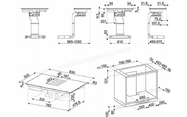 SMEG HOBD482D - Sch&eacute;ma technique