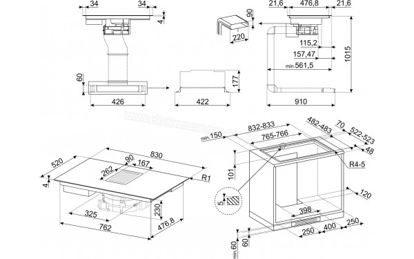 SMEG HOBD682D1 - Sch&eacute;ma technique
