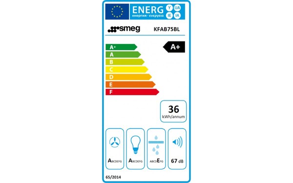SMEG KFAB75BL - &Eacute;tiquette &eacute;nergie