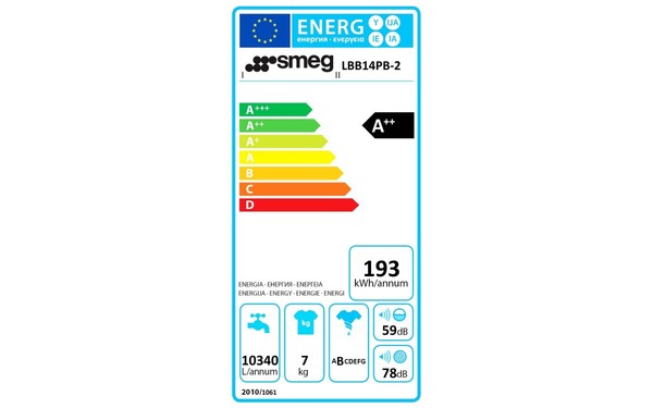 SMEG LBB14PB-2 - &Eacute;tiquette &eacute;nergie