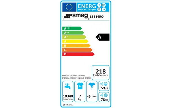 SMEG LBB14RO - &Eacute;tiquette &eacute;nergie