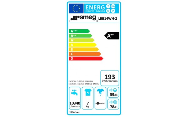 SMEG LBB14WH-2 - &Eacute;tiquette &eacute;nergie