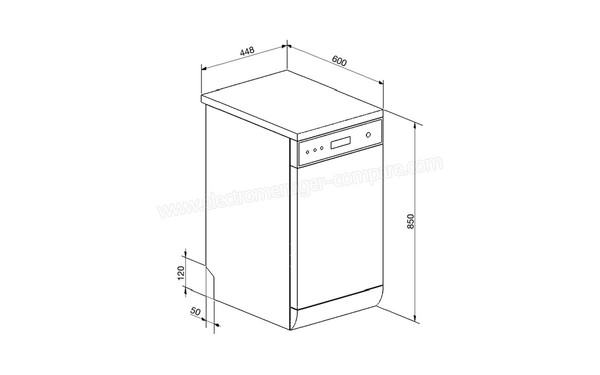 SMEG LSA4845G - Sch&eacute;ma d'encastrement