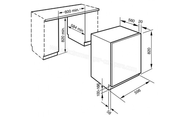 SMEG LSTA146S - Schma d'encastrement