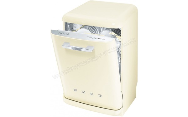 SMEG LVFABCR - Vue 3/4 droite porte ouverte