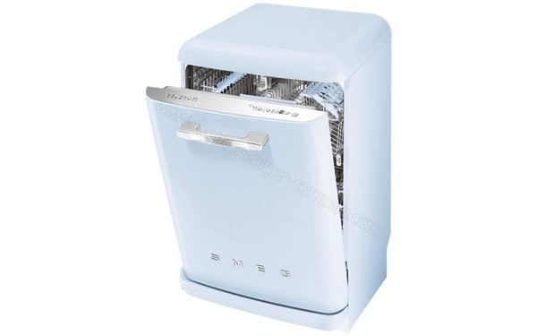 SMEG LVFABPB - Vue 3/4 droite porte ouverte