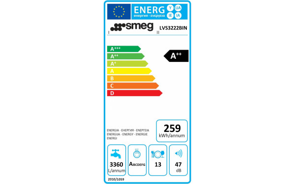 SMEG LVS3222BIN - &Eacute;tiquette &eacute;nergie