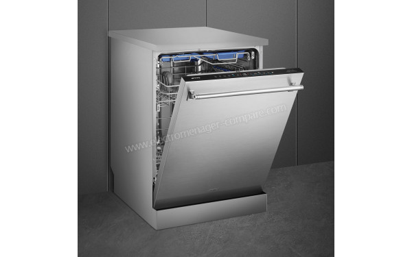 SMEG LVS345BQSTX - Vue 3/4 gauche