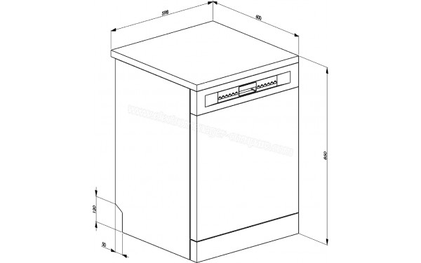SMEG LVS433XIN - Dimensions