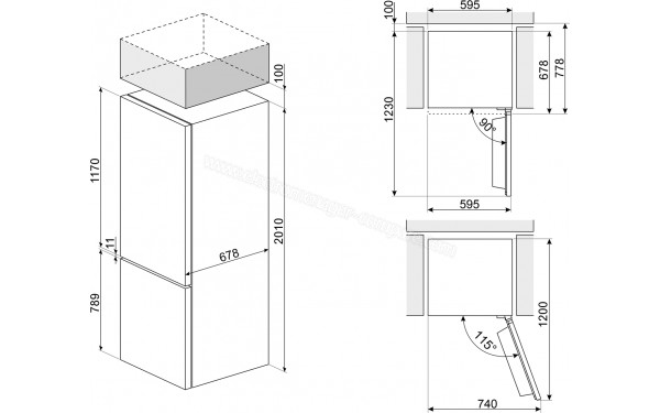 SMEG MC21XDNMA - Dimensions