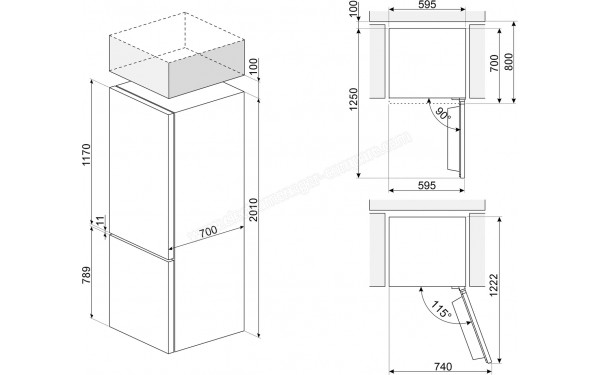 SMEG MC21XDNMB - Dimensions