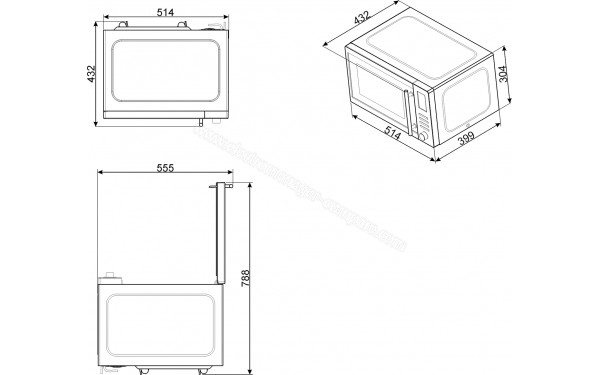 SMEG MOE25B - Dimensions