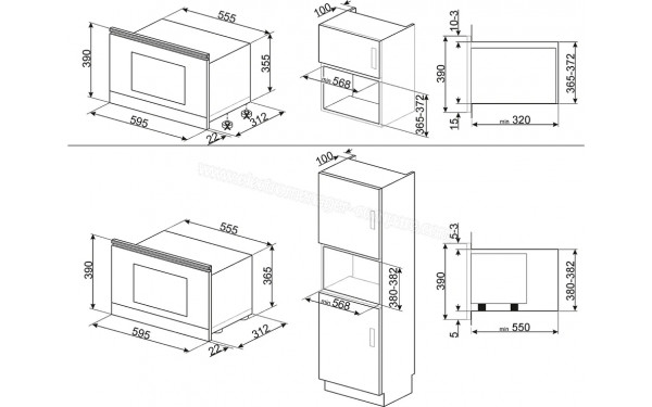 SMEG MP822NAO - Dimensions