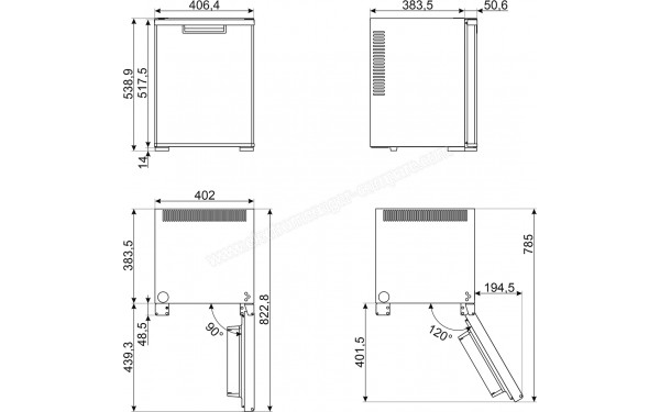 SMEG MTE40 - Dimensions