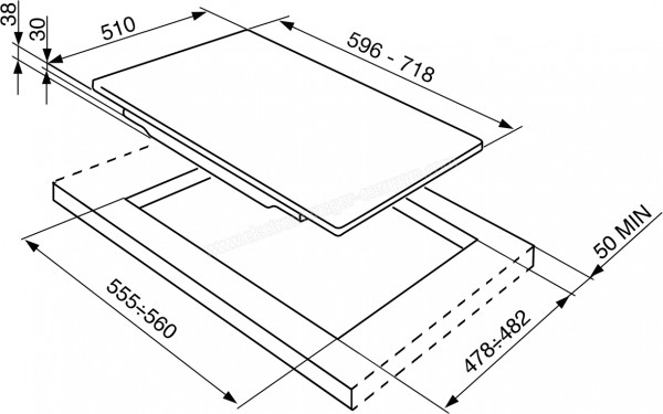 SMEG P64ES - Dimensions