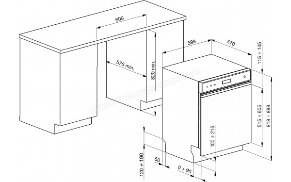 SMEG PL254CX - Dimensions