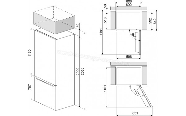 SMEG RC20WDNE - Dimensions