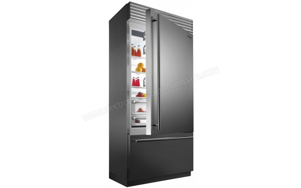 SMEG RF396RSIX - Vue 3/4 gauche avec porte ouverte