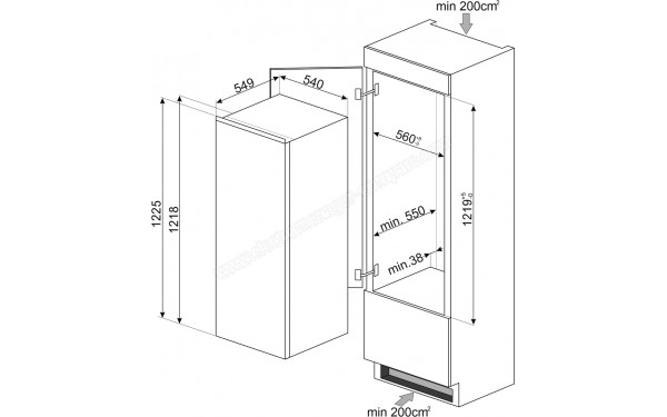 SMEG S4L120E - Dimensions